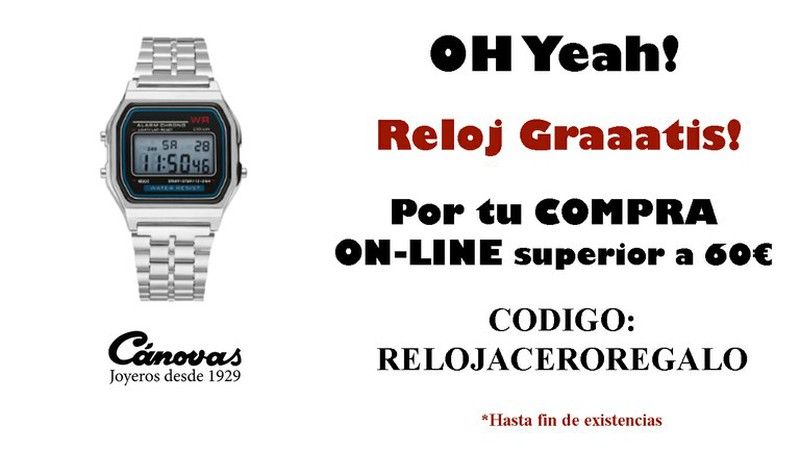 Rellotge gratuït per la teva compra on-line
