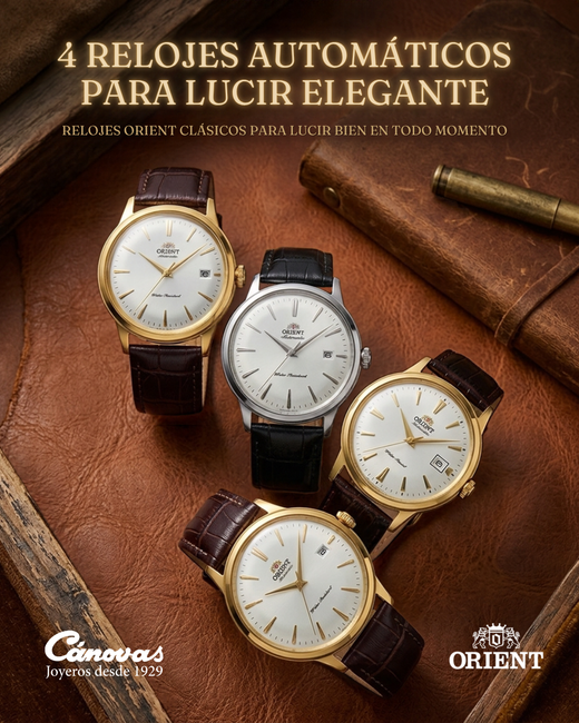 Elegancia atemporal: Descubre los 4 relojes automáticos Orient Bambino para vestir con clase