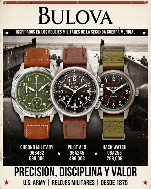 Legado en la muñeca: Descubre los 3 relojes Bulova de inspiración militar que arrasan entre coleccionistas