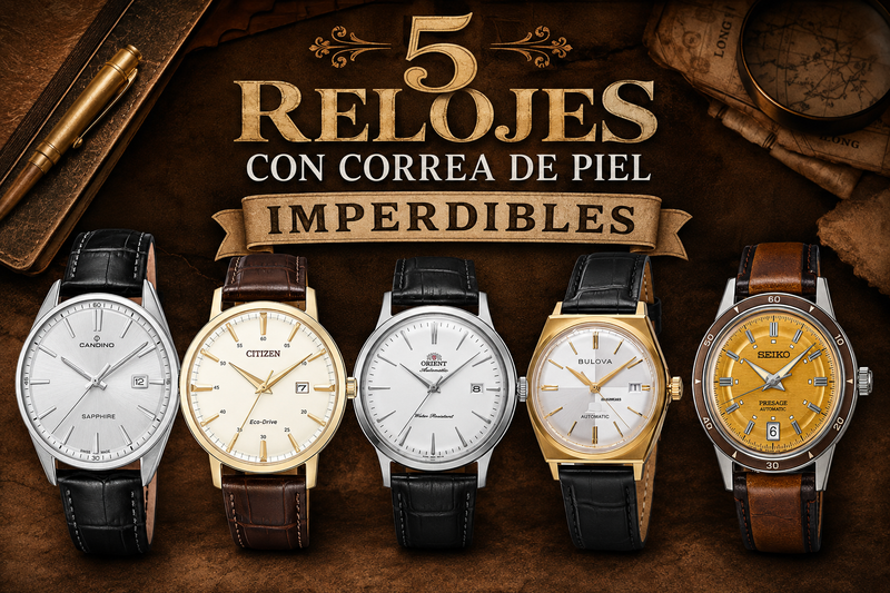 Elegancia en la Muñeca: 5 Relojes con Correa de Piel Imperdibles