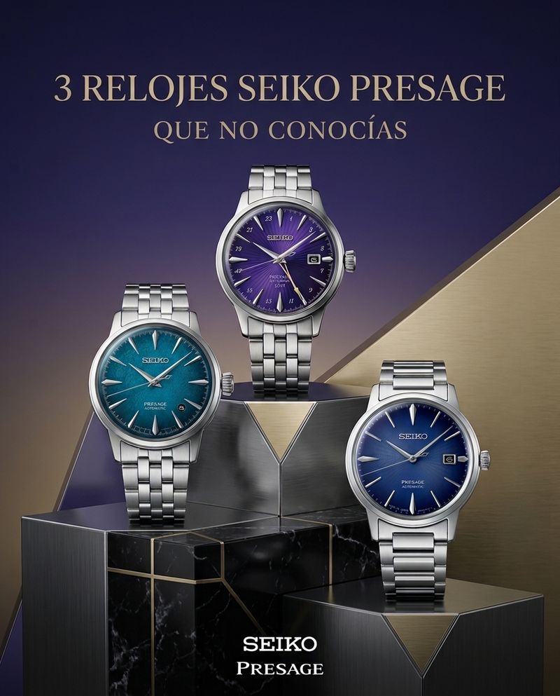 Arte en tu muñeca: 3 modelos Seiko Presage Cocktail Time que debes conocer
