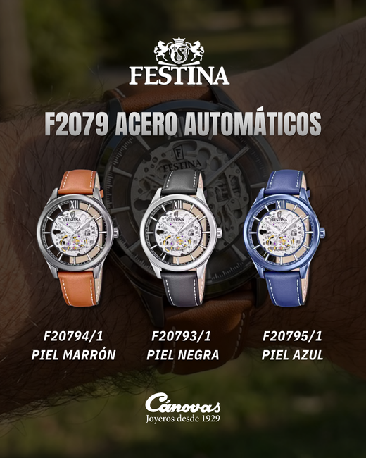 Festina F2079 Acero Automáticos: La Elegancia del Movimiento Skeleton al Descubierto