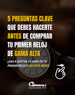 ¿Vas a invertir en tu primer reloj de alta gama? 5 preguntas clave que debes hacerte