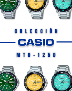 Colección Casio MTD-125D: Estilo Diver en Acero y Diales Llenos de Color