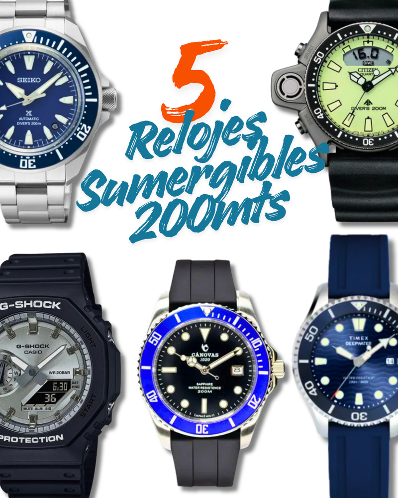 Top 5 Relojes Sumergibles 200m: De Japoneses Automáticos a Ediciones Limitadas