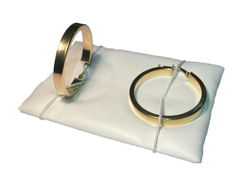 Pendientes Aros Oro 18kts 28mm Lisos 0207-28L
