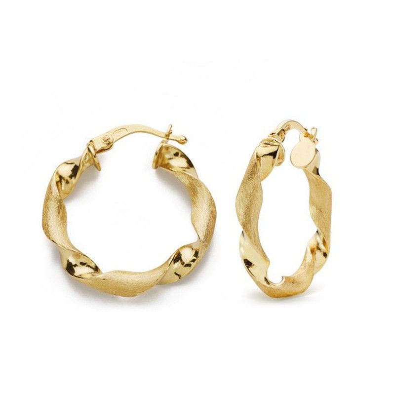Pendientes Aros Oro 18kts de 22mm Retorcidos 07000797