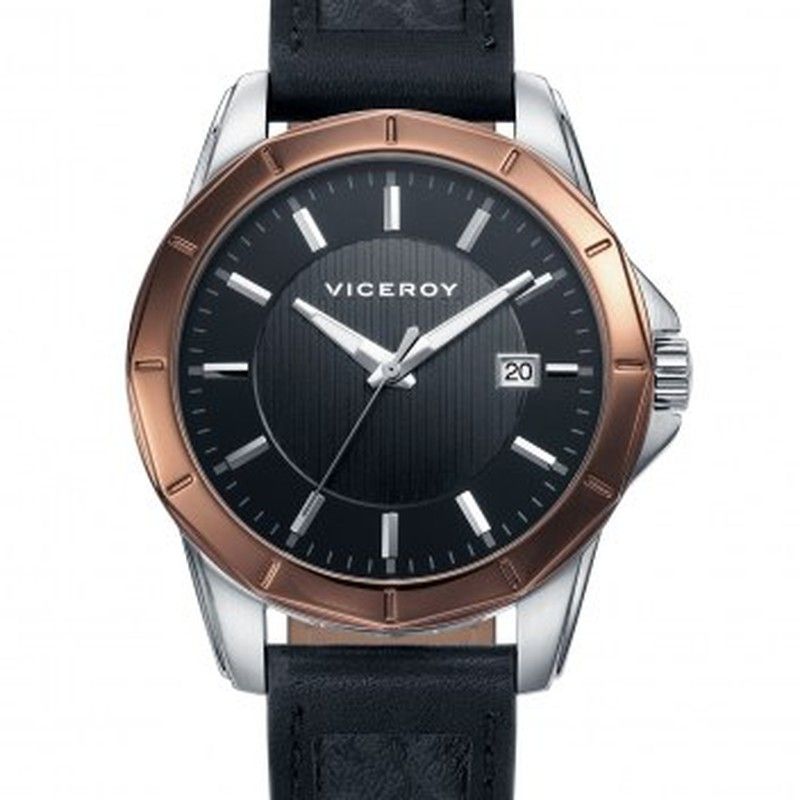 Reloj Viceroy Hombre 42289-57 Piel Negro
