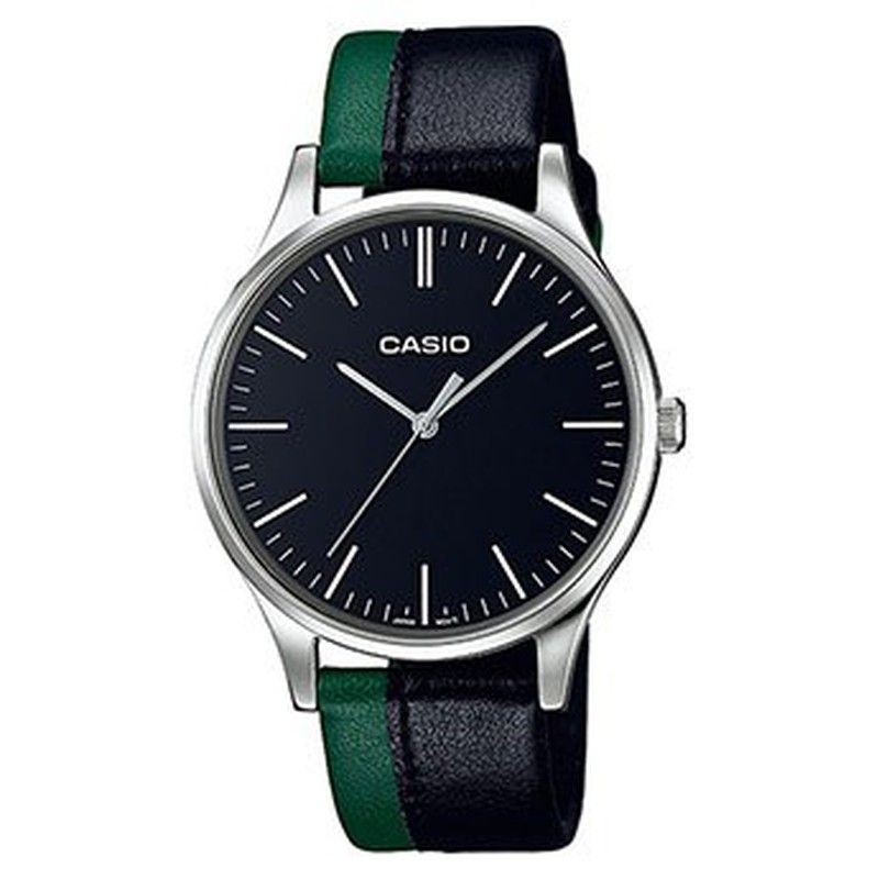 Reloj Casio Hombre MTP-E133L-1EEF Piel Negro Verde