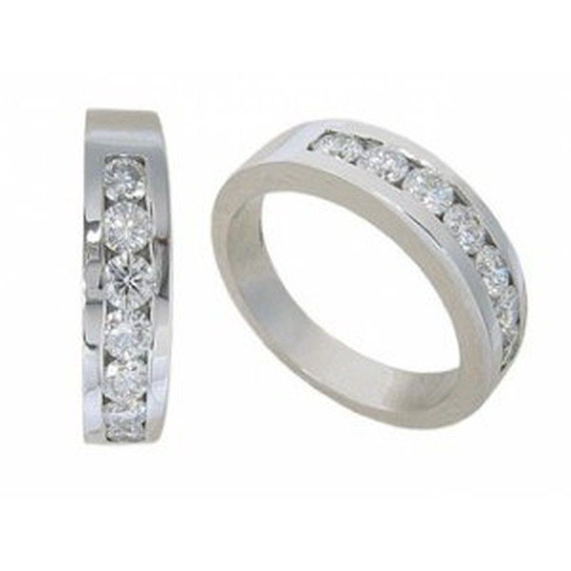 Anillo Oro Blanco 18 kts Brillantes 0.56 cts 014453