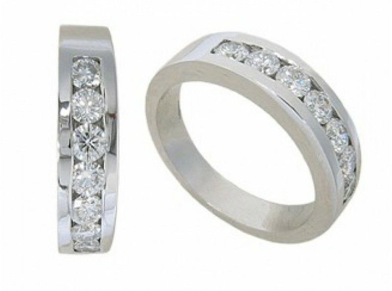 Anillo Oro Blanco 18 kts Brillantes 0.70 cts 010774