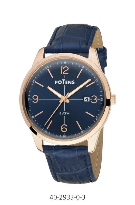 Reloj Potens Hombre 40-2933-0-3 Piel Azul Milano