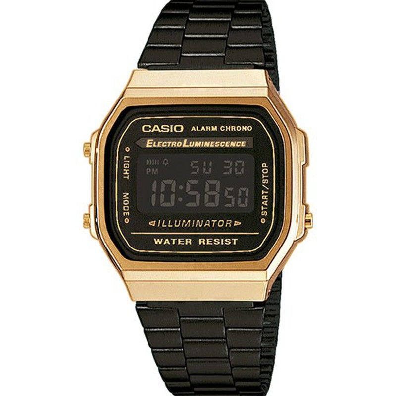 Reloj Casio Hombre A168WEGB-1BEF Negro Dorado
