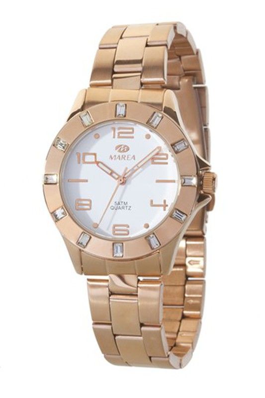 Reloj Marea Mujer Acero en Oro Rosado Circonitas B42151/3