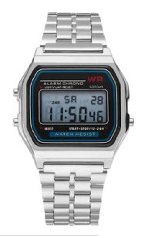 Reloj Digital Acero Retro 10-1000-A168