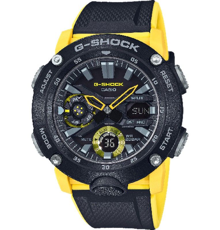Reloj Casio G-Shock GA-2000-1A9ER Sport Amarillo Negro