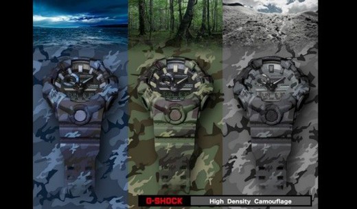 Neue Camouflage G-Shock Uhren, die Neuheit im Casio Katalog.