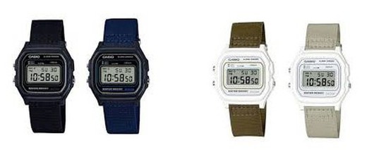 Casio watches combinable with nylon