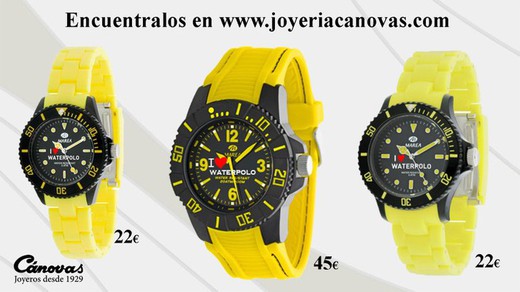 Water polo watches, ideal for anyone in love with the yellow ball.