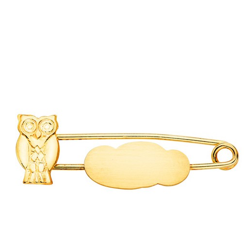 18kts Gold Baby Pin Cloud Owl 4539