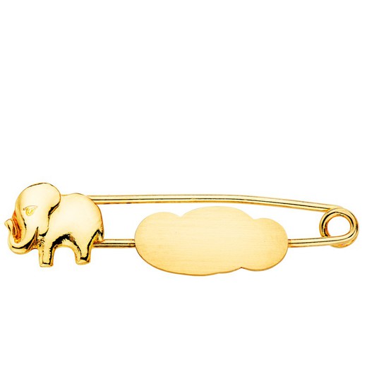18kt Gold Baby Anstecknadel Wolkenelefant 4526