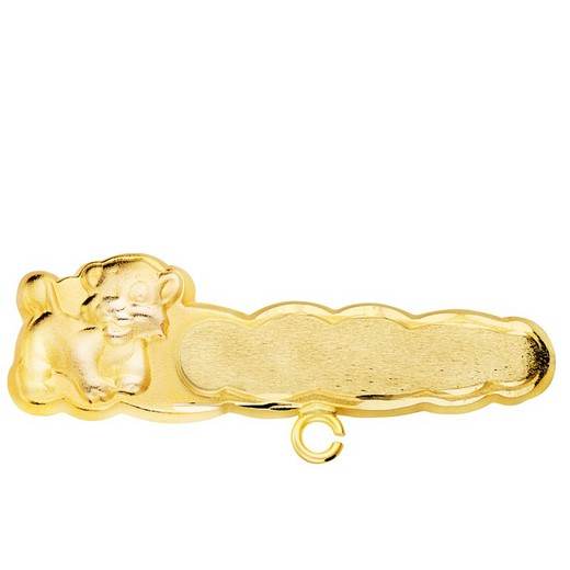 Pin de bebê dourado de 18 kts León 4609