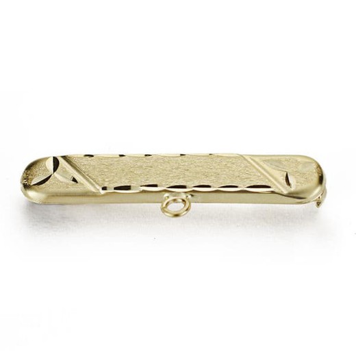 Pino de ouro 9kt 29x5mm 9K13580 esculpido