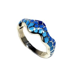 Arior Silver Μπλε σμάλτο δαχτυλίδι 1182295