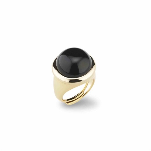 Anillo Bronce Sovrani J8259M13 Dorado Ojo De Gato Negro