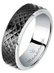 Anillo Maserati Hombre Acero Negro JM422AVD11025