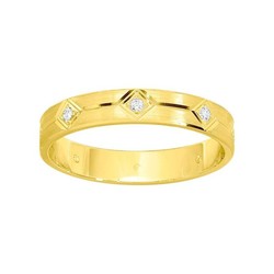 Anillo Oro 18kts Argyor-MRM 3.5mm (18)316J35D Alianza Con Diamantes GH-P1 0,08ct