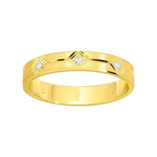 Anillo Oro 18kts Argyor-MRM 3.5mm (18)316J35D Alianza Con Diamantes GH-P1 0,08ct