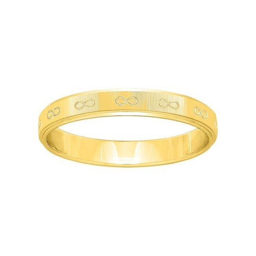 Anillo Oro 18kts Argyor-MRM 3mm (18)265J30 Alianza Grabado Laser Infinitos