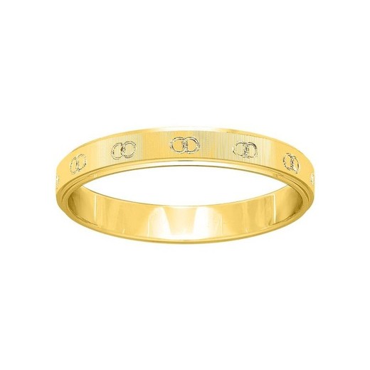 Anillo Oro 18kts Argyor-MRM 3mm (18)290J30 Alianza Grabado Laser Uniones