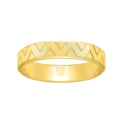 Anillo Oro 18kts Argyor-MRM 4mm (18)264J40 Alianza Grabado Laser Triangulos