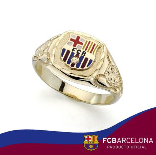 Anillo Oro 18kts FC Barcelona Copas Cadete 10-177 — Joyeriacanovas