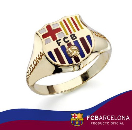 Anillo Oro 18kts FC Barcelona Silueta Caballero 10-170