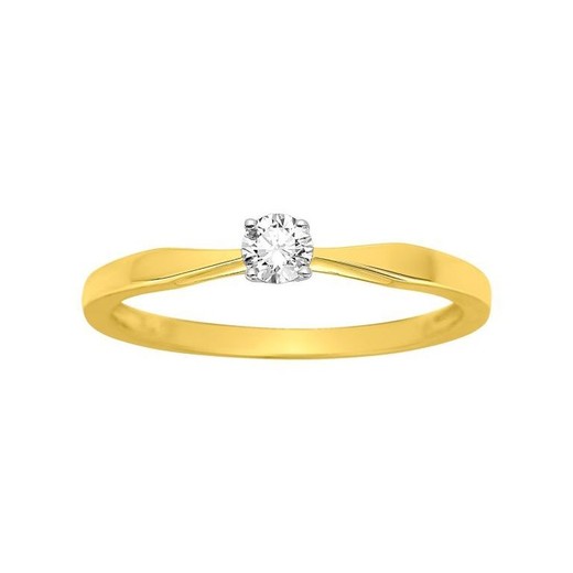 Anillo Oro Bicolor Blanco 18kts Argyor-MRM (18)1.576.33 Compromiso Diamante Solitario