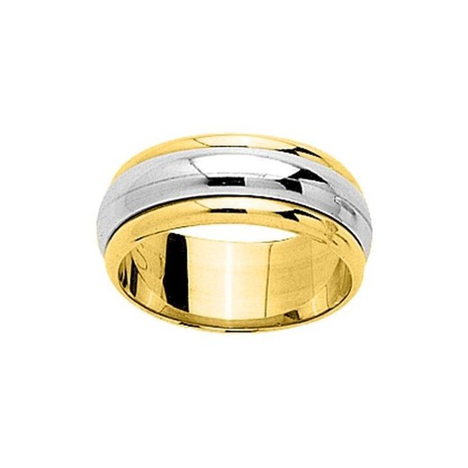 Anillo Oro Bicolor Blanco 18kts Argyor-MRM (18)20580 Alianza Lisa