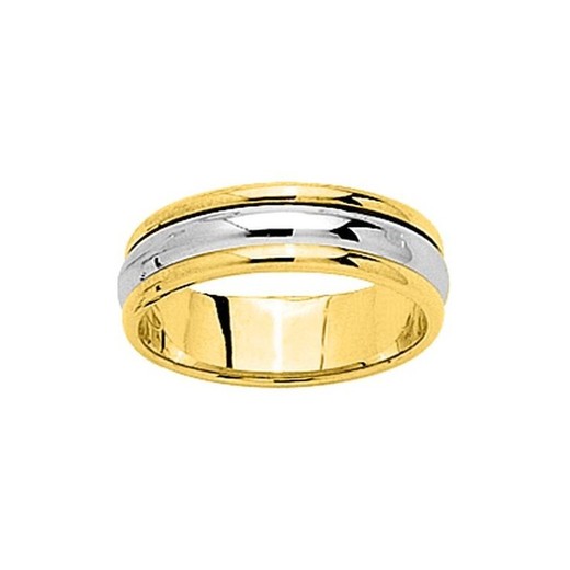 Anillo Oro Bicolor Blanco 18kts Argyor-MRM (18)20960 Alianza Lisa