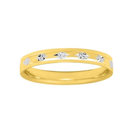 Anillo Oro Bicolor Blanco 18kts Argyor-MRM 3mm (18)217J30 Alianza Confort