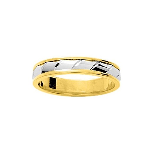 Anillo Oro Bicolor Blanco 18kts Argyor-MRM 4mm (18)020B40 Alianza