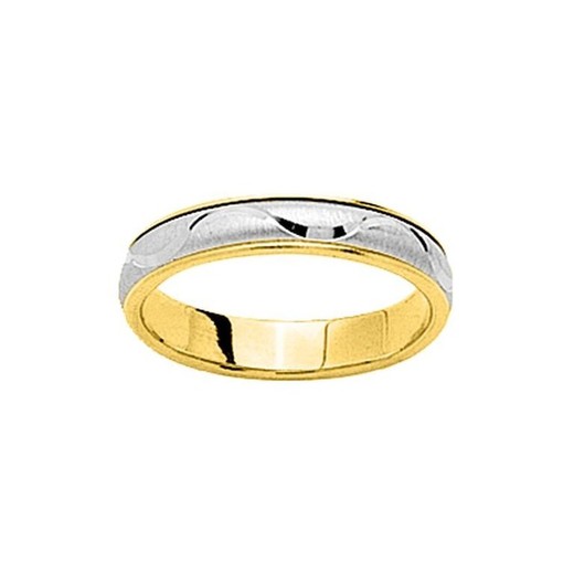 Anillo Oro Bicolor Blanco 18kts Argyor-MRM 4mm (18)24240 Alianza Banda