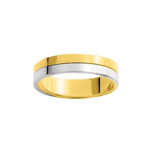 Anillo Oro Bicolor Blanco 18kts Argyor-MRM 5mm (18)063BJ50 Alianza