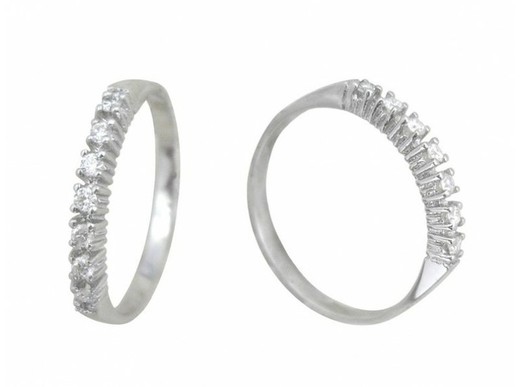 18 kt witgouden ring met briljante diamanten 0,10 ct 015749