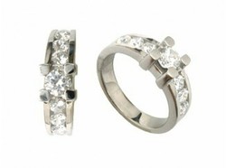 Anell Or Blanc 18 kts Diamants Brillants 1.00 cts 013727