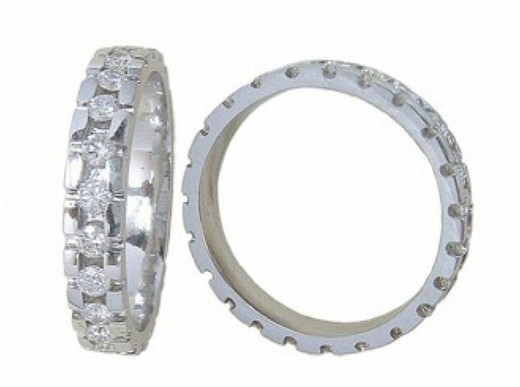 18 kts witgouden ring met briljante diamanten 1,60-1,92 ct 012211