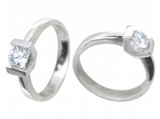 Solitaire Brilliant 18 kt White Gold Ring 0.50 cts 916218