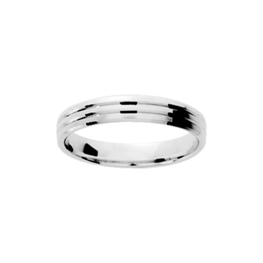 Anillo Oro Blanco 18kts Argyor-MRM 3,5mm (18)146G35 Alianza Fantasia Franjas