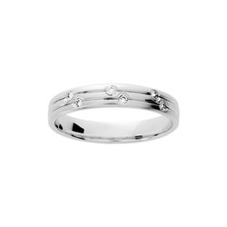Anillo Oro Blanco 18kts Argyor-MRM 3,5mm (18)146G35D Alianza Con Diamantes 0,06 GH-P1